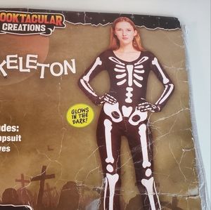 Skeleton glow in the dark costume jumpsuit